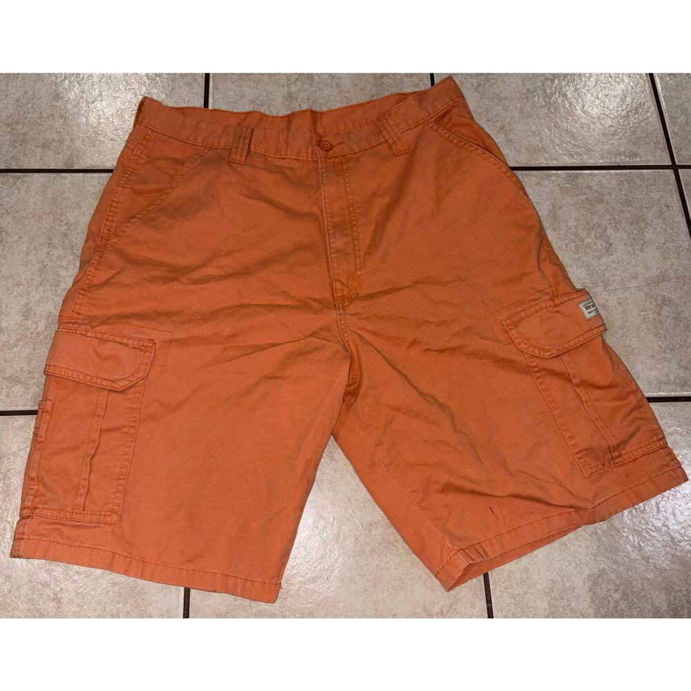 Vintage Wrangler shorts 34 cotton orange cargo